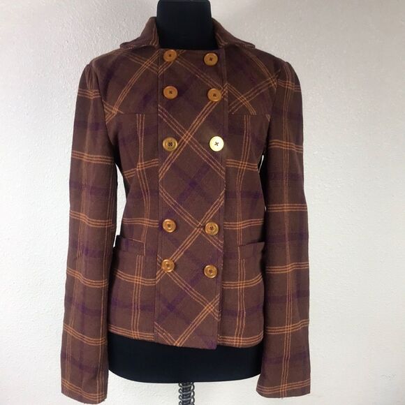 VINTAGE WOMAN VOLCOM PEA COAT JACKET SIZE S - Picture 2 of 13